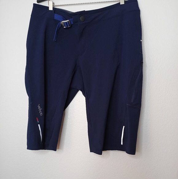 Velocio Outdoor Men's Hiking Trail Navy Blue Shorts with Belt Cycling Biking
